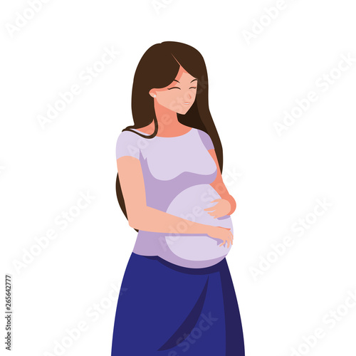 beautiful pregnancy woman character