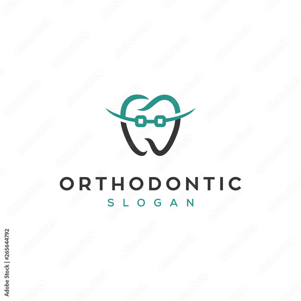 orthodontic vector logo design