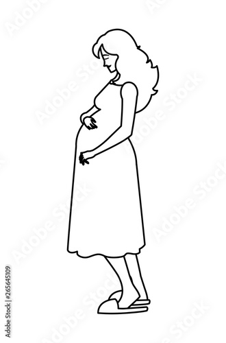 beautiful pregnancy woman character