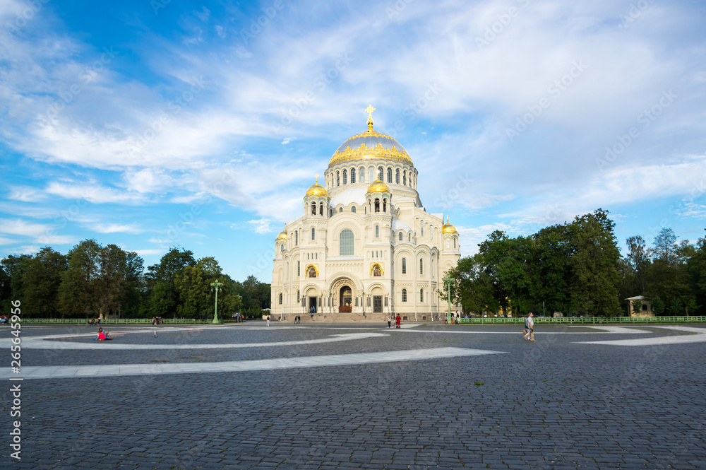Naval cathedral in Kronshtadt, Saint-Petersburg, Russia