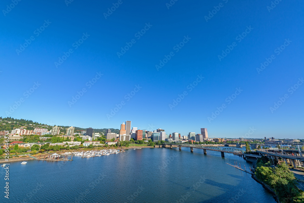 Wide Angle View of Portland, Oregon