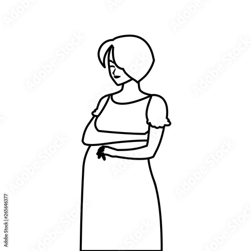 beautiful pregnancy woman character