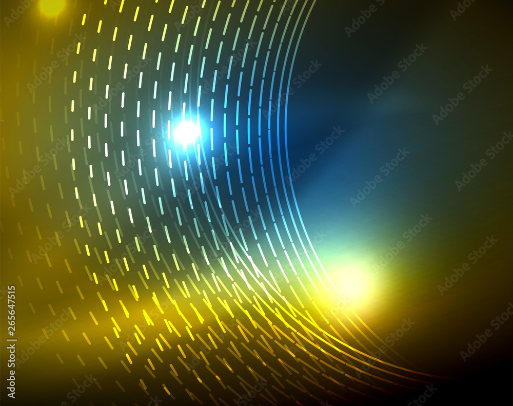 Fototapeta premium Shiny circles glowing abstract background