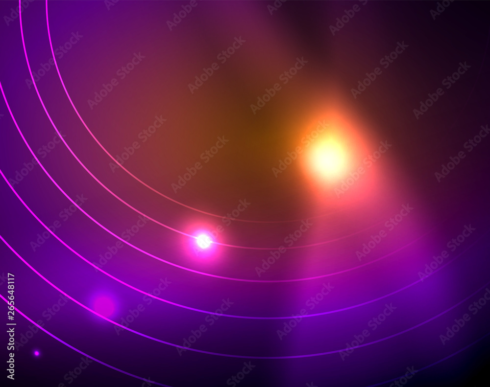 Neon circles abstract background Neon circles abstract background