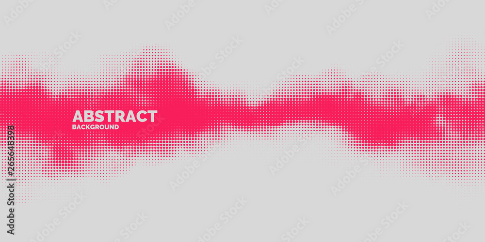 Monochrome printing raster, abstract vector halftone background.