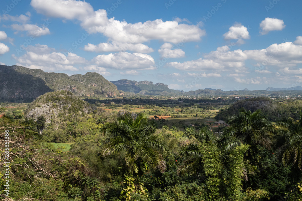 View over the tobacco fields of Vinales, Cuba