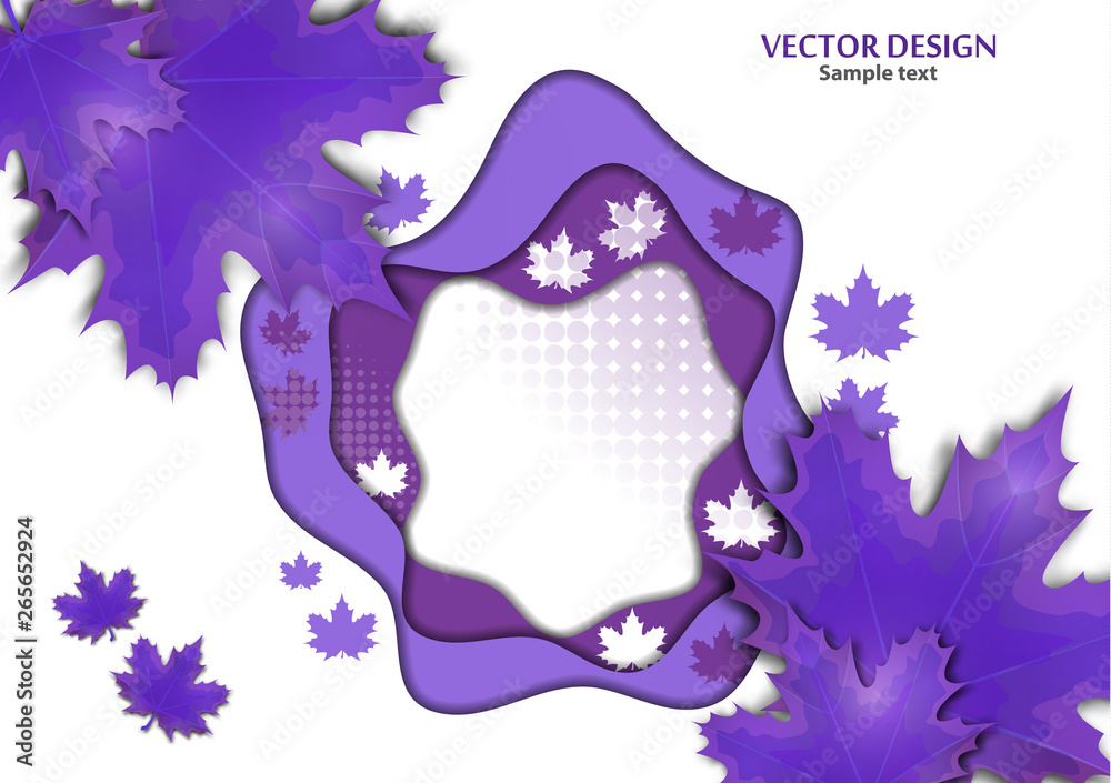 Creative abstract background on the theme of maple leaves.