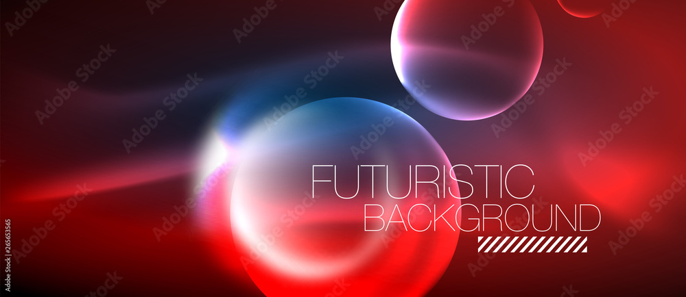 Blue neon bubbles and circles futuristic abstract background Blue neon bubbles and circles futuristic abstract background