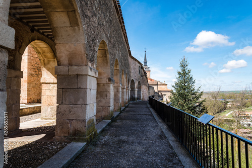 Arcade in the medieval wall of the town of Lerma