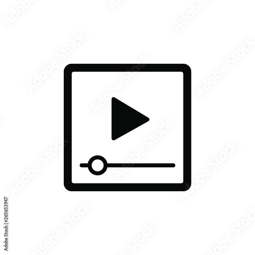 Video vector border icon. This icon use for admin panels, website, interfaces, mobile apps
