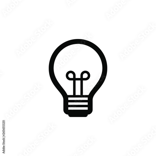 Light Bulb vector border icon. This icon use for admin panels, website, interfaces, mobile 