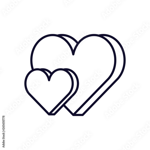 hearts love isolated icon