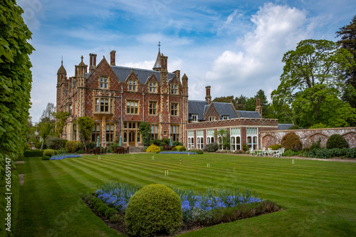Croquet green in front of house