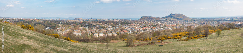 Edinburgh Panorama from Blackford Hill Scotland