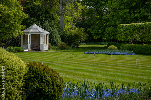 Croquet lawn in garden