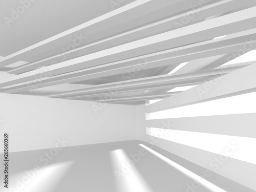 Futuristic White Architecture Design Background