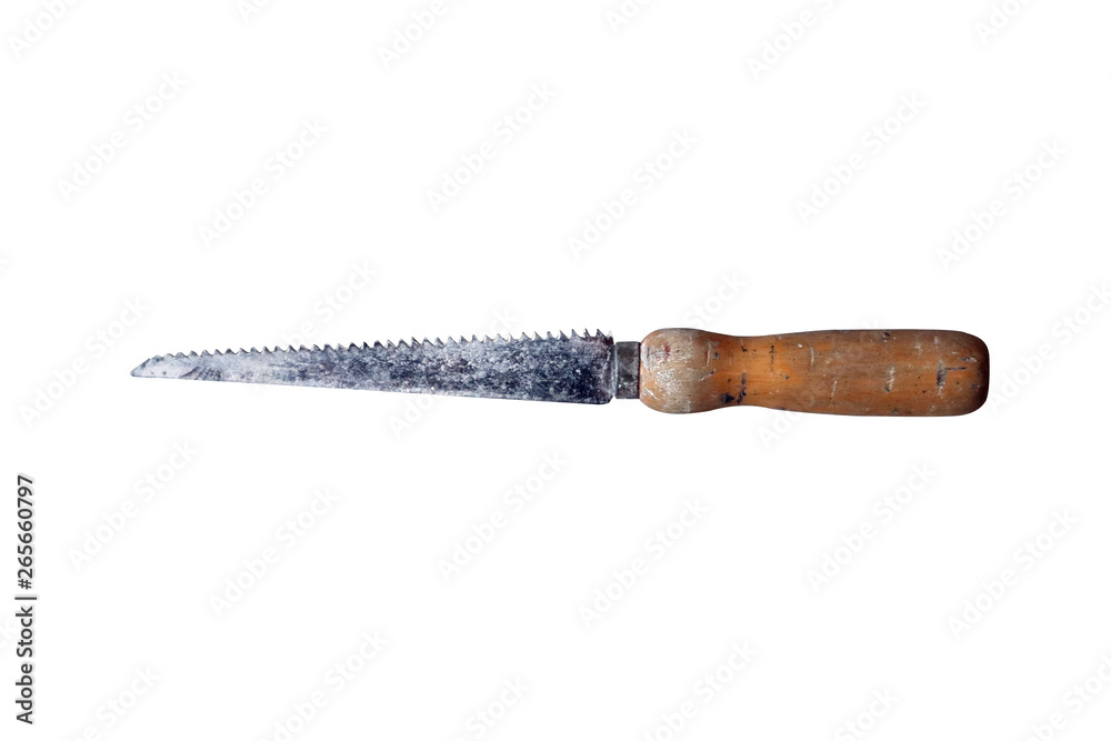 Old used cutting tool isolated on white background Old used cutting tool isolated on white background