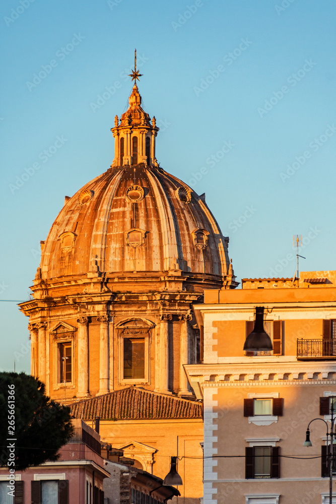 Antique church architecture in Rome