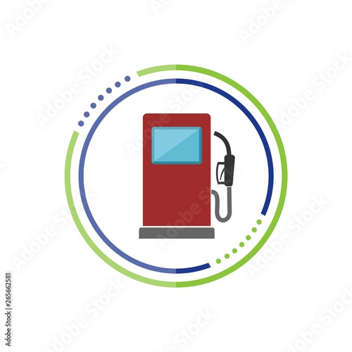 Fuel pump icon, Symbol of Gas station on white background