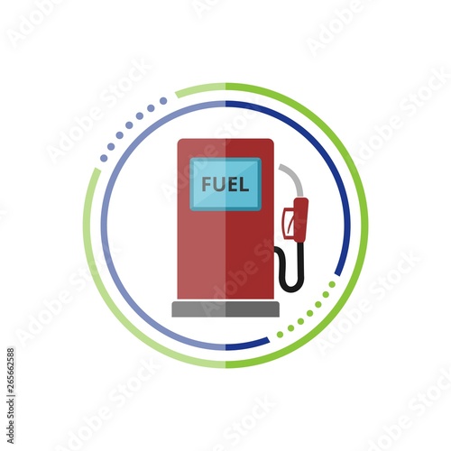 Fuel pump icon, Symbol of Gas station on white background
