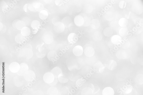 Brilliant white background with circles of different sizes. Template for New Year's postcard.