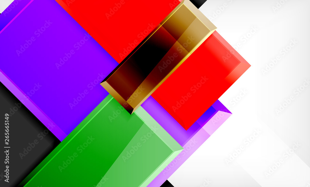 Bright colorful square shape blocks geometrical background Bright colorful square shape blocks geometrical background