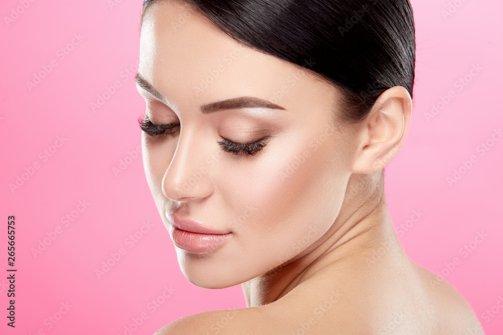 Beautiful girl at studio background Beautiful girl at studio background