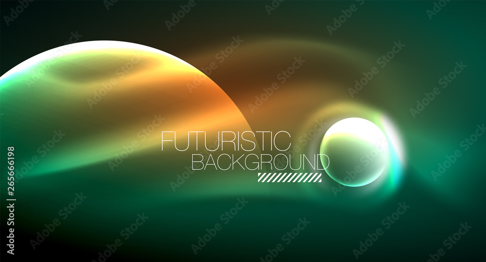 Vector glowing neon circles abstract background Vector glowing neon circles abstract background