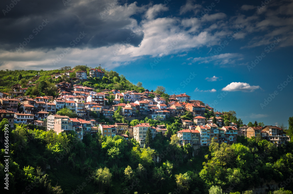 Veliko Tarnovo town, Bulgaria. The old city is located in north central of Bulgaria