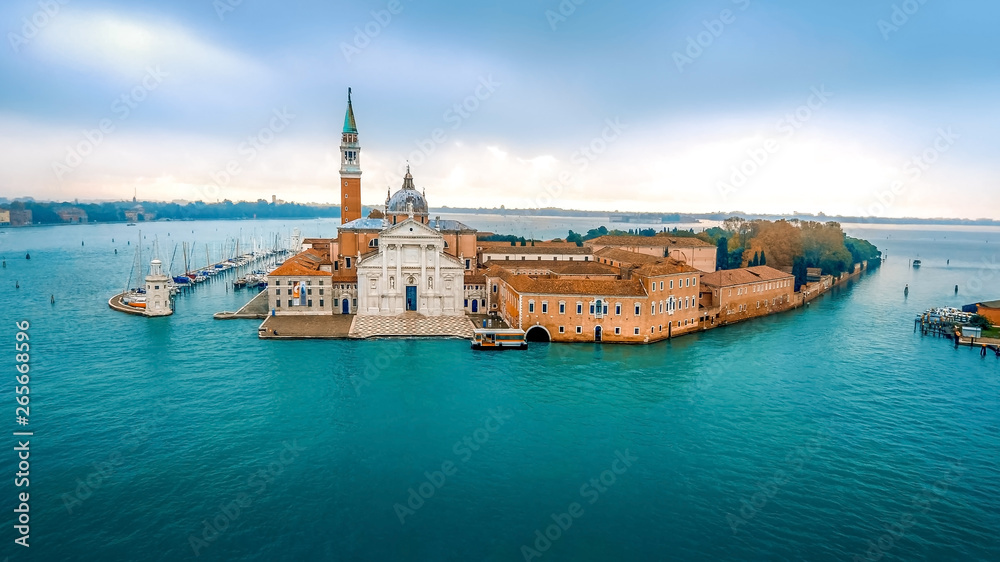 Palladian church on San Giorgio Maggiore island in the Venetian Lagoon, Venice, Italy