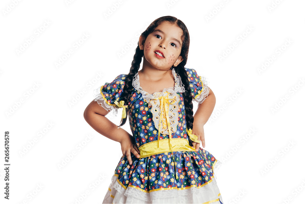 Brazilian girl wearing typical clothes for the Festa Junina - June festival Brazilian girl wearing typical clothes for the Festa Junina - June festival