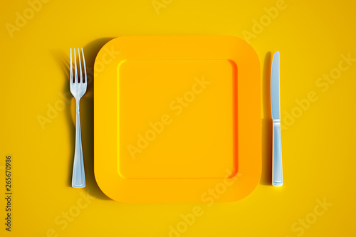 Colorful squared yellow tab...