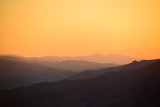 Fabulous sunset with mountains, Armenia