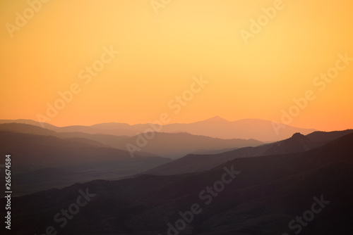 Fabulous sunset with mountains, Armenia © vahanabrahamyan