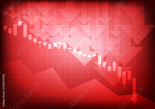 Vector : Arrows with decreasing business graph