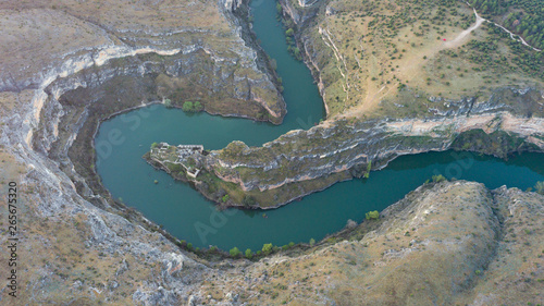 aerial view of natural meander