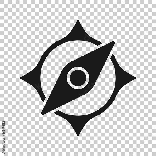 Wallpaper Mural Global navigation icon in transparent style. Compass gps vector illustration on isolated background. Location discovery business concept. Torontodigital.ca