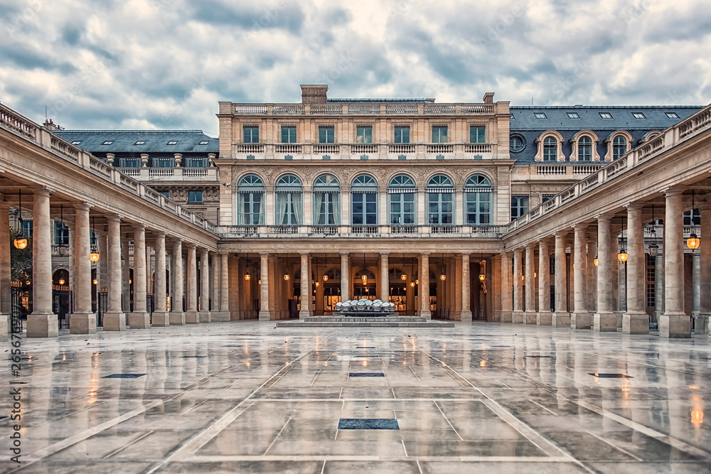 Palais Royal courtyard in Paris, France