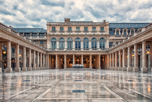 Palais Royal courtyard in Paris, France photo
