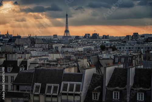 View of the roofs of Paris, France © Stockbym