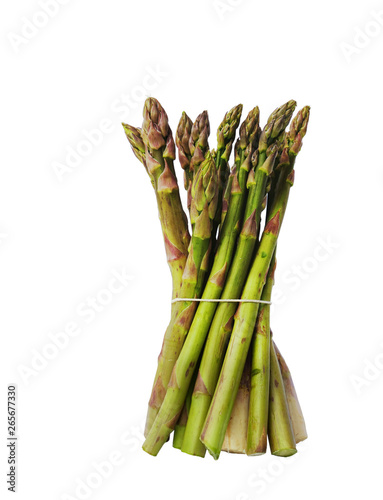 Fresh asparagus isolated on white background