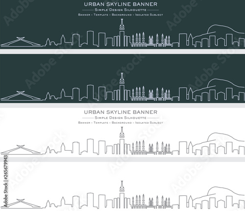 Mecca Single Line Skyline Banner