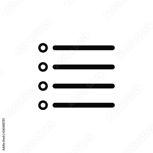 Bullet list vector border icon. This icon use for admin panels, website, interfaces, mobile apps 