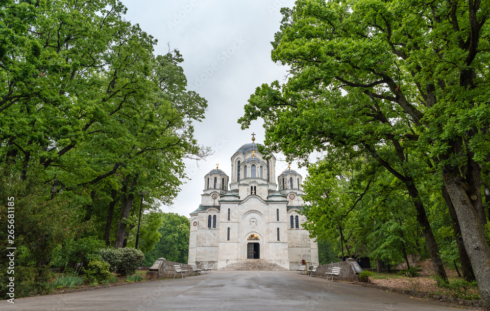 the old Orthodox church is surrounded by forests