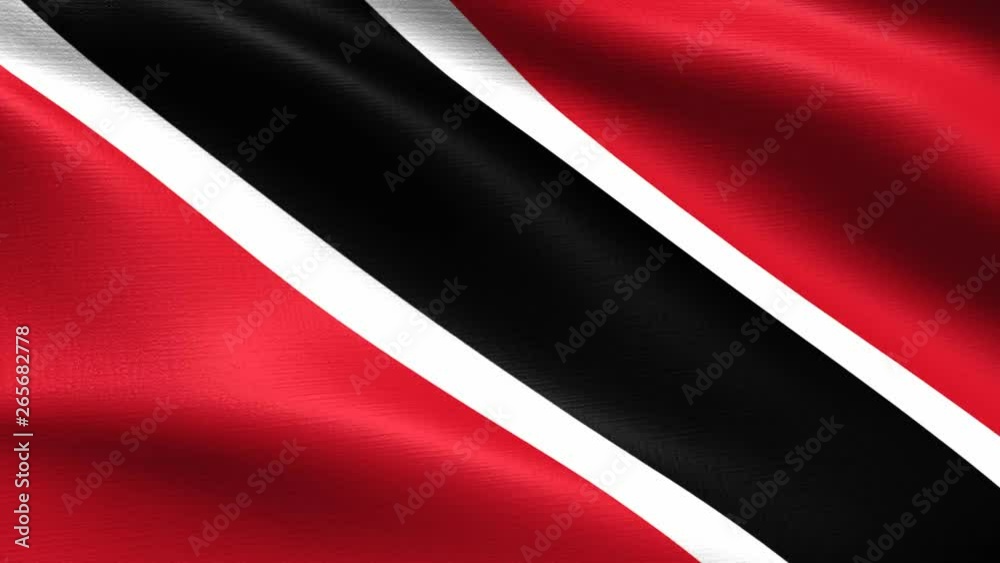 Realistic flag of Trinidad and Tobago, Seamless looping with highly detailed fabric texture, 4k resolution Realistic flag of Trinidad and Tobago, Seamless looping with highly detailed fabric texture, 4k resolution