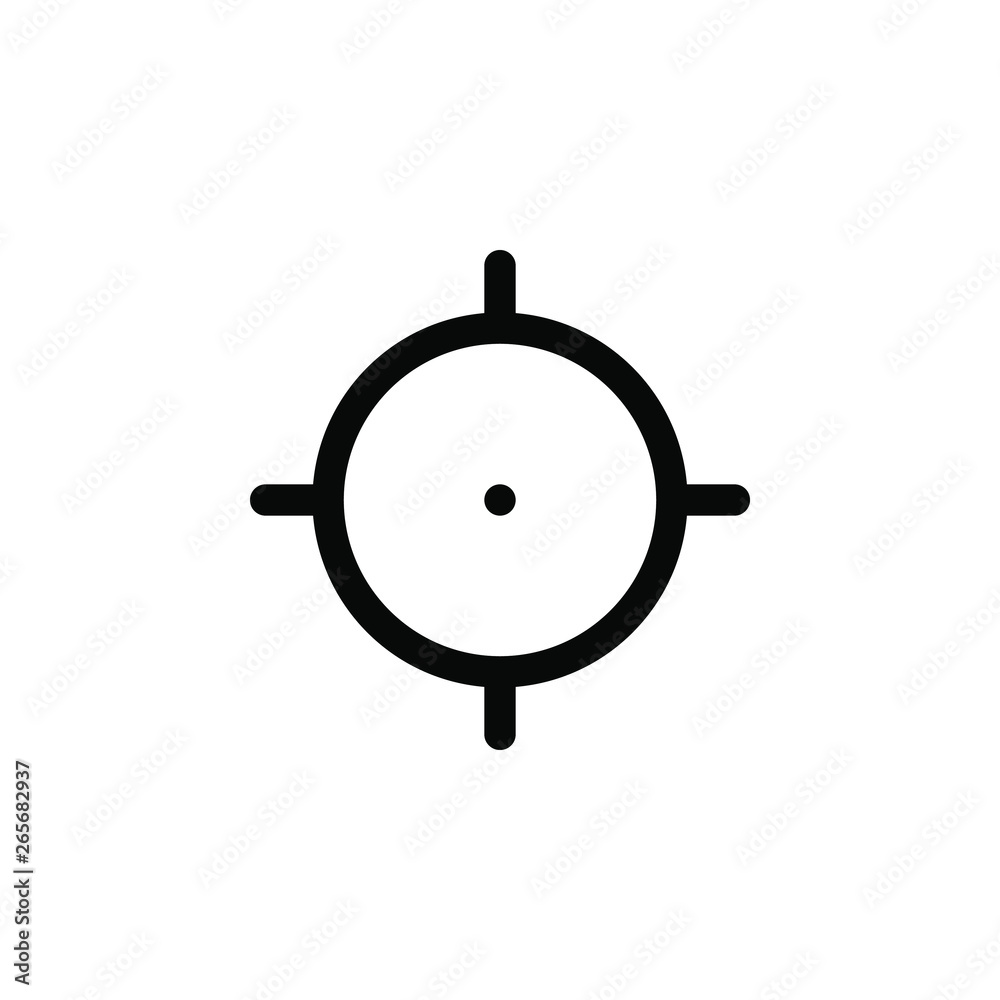 Crosshair vector border icon. This icon use for admin panels, website, interfaces, mobile apps Crosshair vector border icon. This icon use for admin panels, website, interfaces, mobile apps