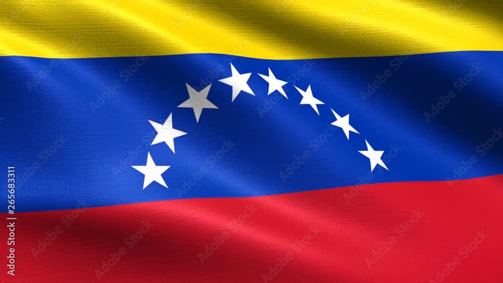 Realistic flag of Venezuela, Seamless looping with highly detailed fabric texture, 4k resolution Realistic flag of Venezuela, Seamless looping with highly detailed fabric texture, 4k resolution