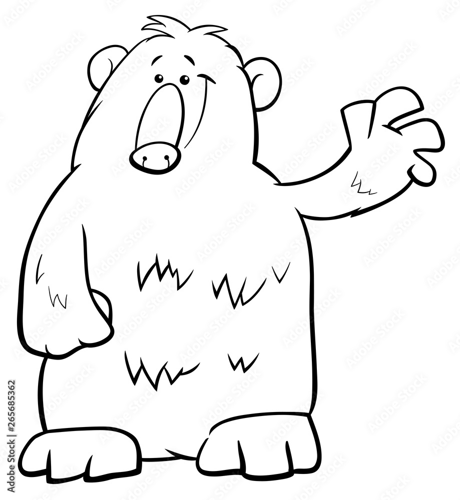 bear cartoon illustration coloring book bear cartoon illustration coloring book