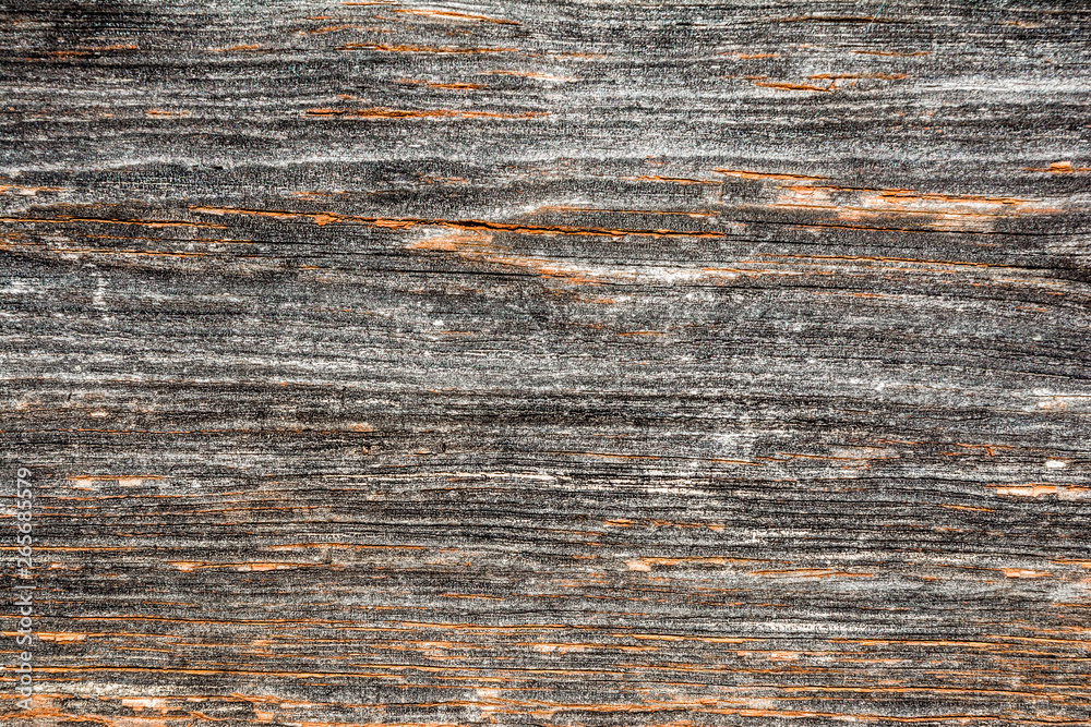 Fototapeta premium Closeup of old natural wood grunge texture. Dark surface with old natural wooden pattern. Vintage wooden floor.
