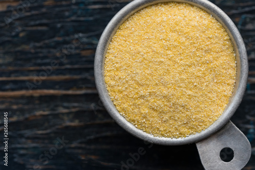 Photos Corn Meal in a Measuring Cup